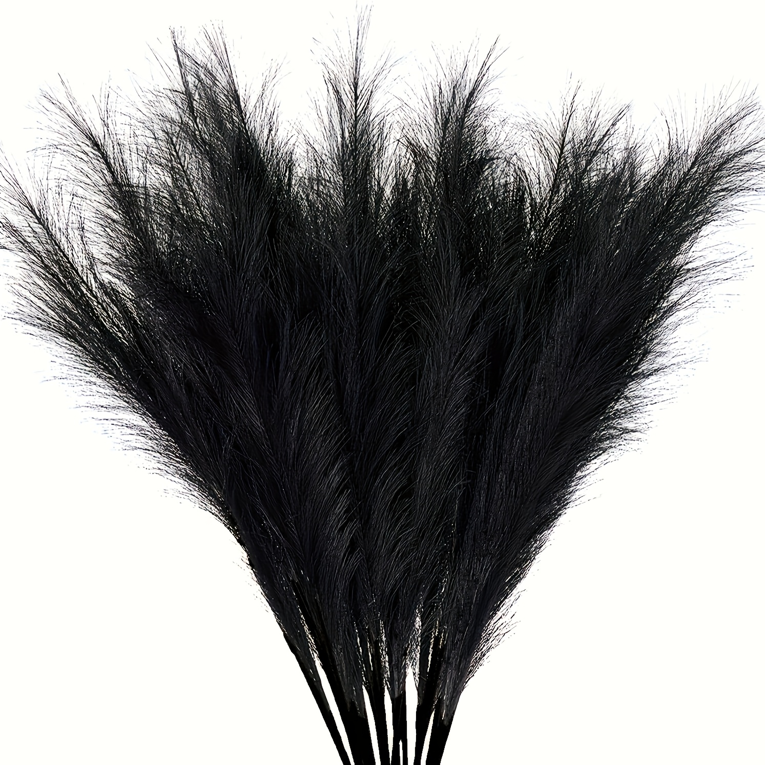 E-shop 8 Stück künstliches Pampasgras | Schwarze Grasfell- und Stiele für eine dunkle Atmosphäre | Ideal für Blumenarrangements im Freien,