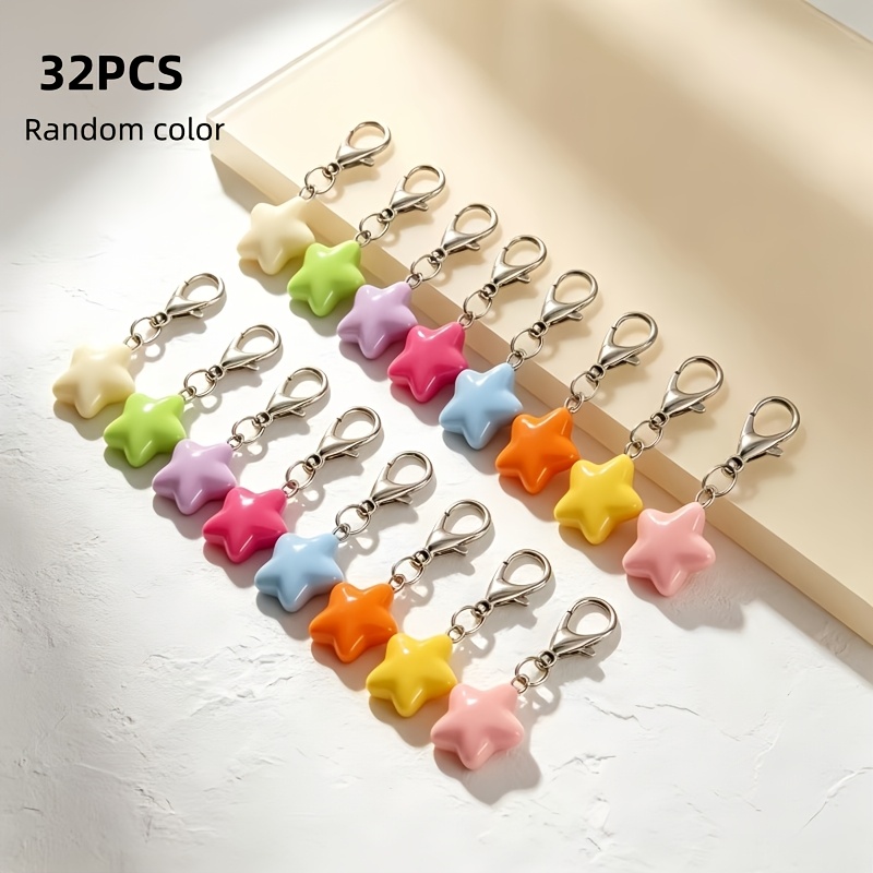 TEMU Ensemble de 32 porte-clés de couleur aléatoire, porte-clés en résine, porte-clés de motivation pour porte-clés de fête. Additions de décoration