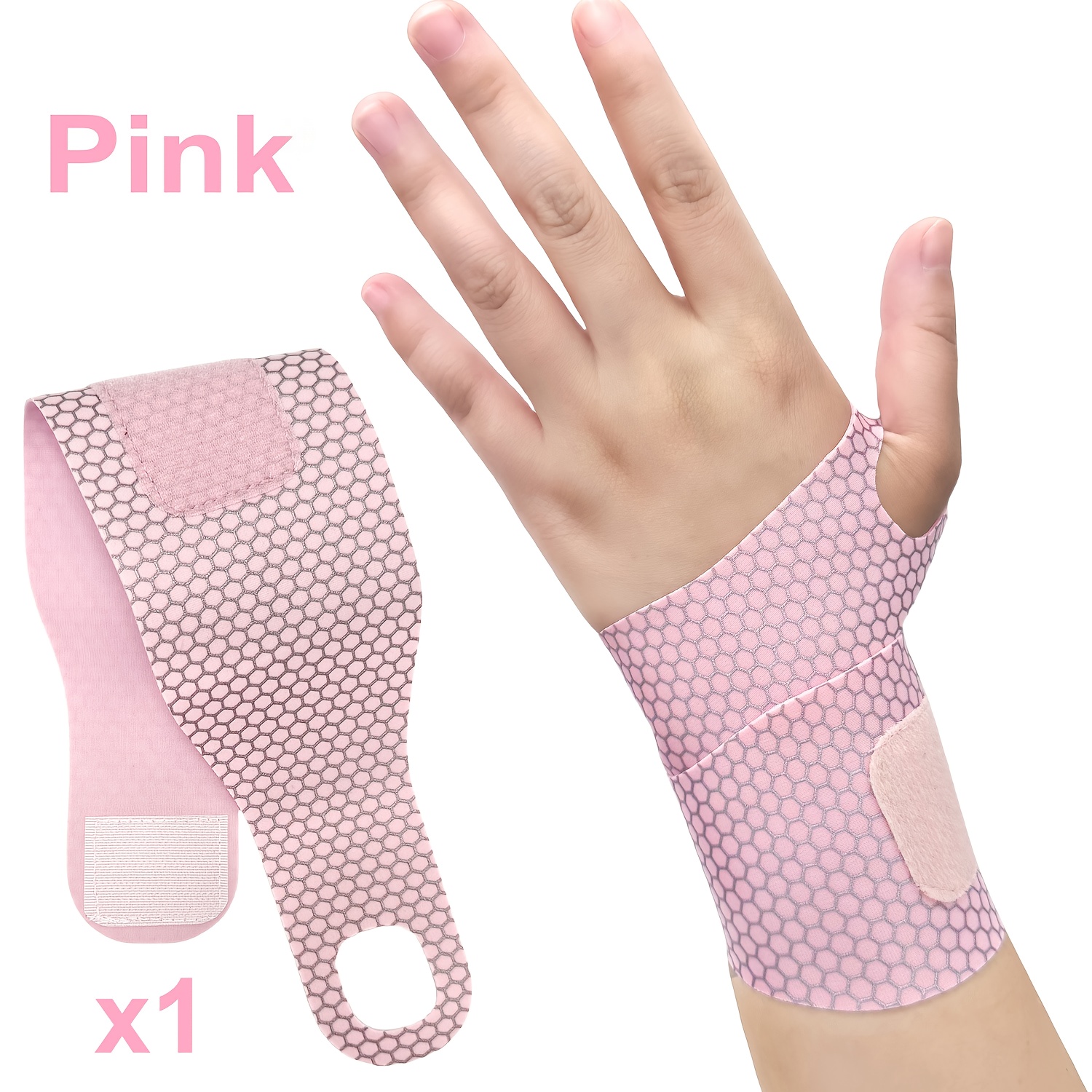 TEMU 1pc Muñequera Transpirable para Hombres y Mujeres - Soporte de Elástico Ajustable - Compresión y Sujeción para el - Ideal para Cuidado del , Uso