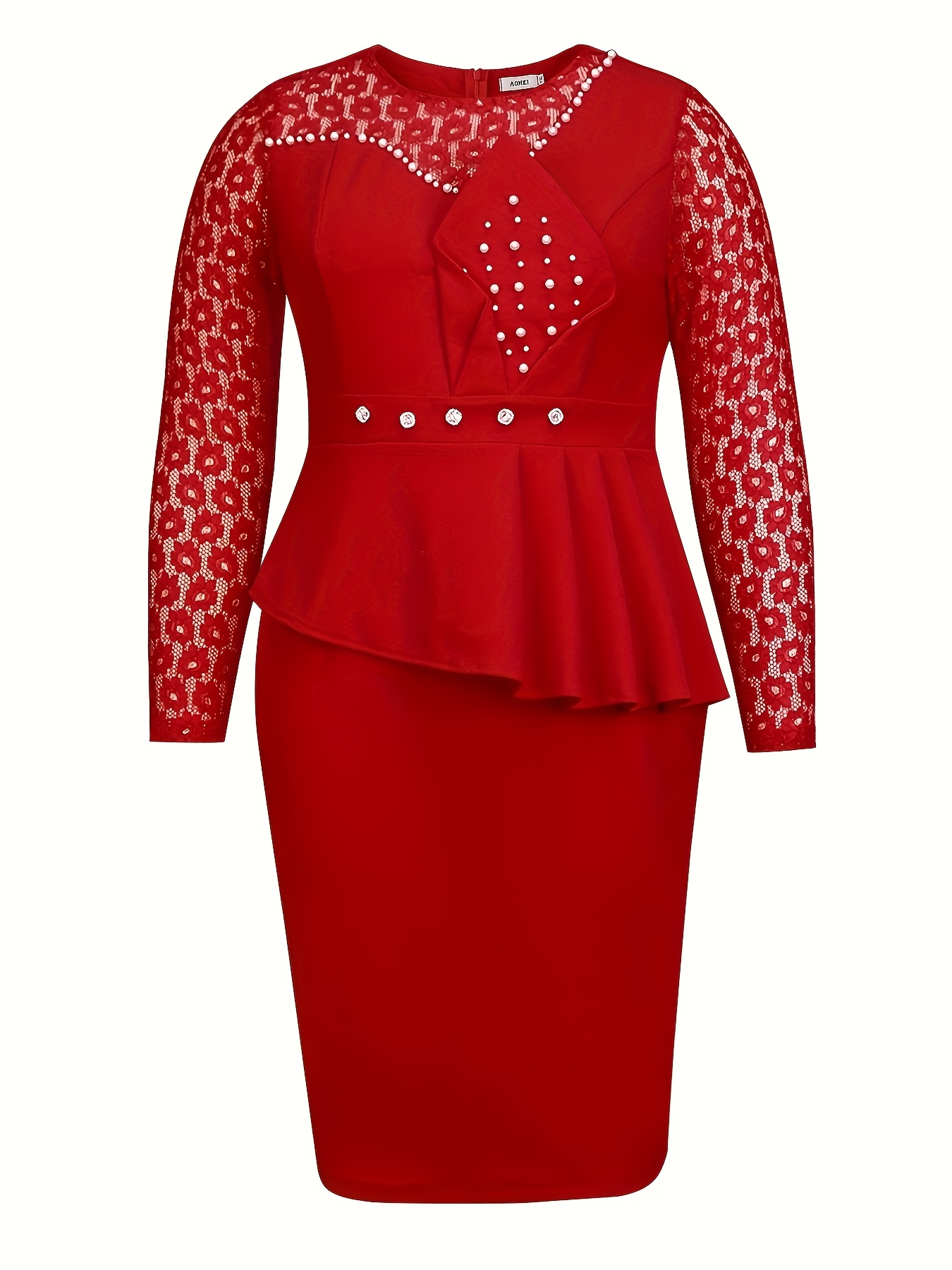 plus size bodycon party evening dress womens beaded lace - Temu Australia
