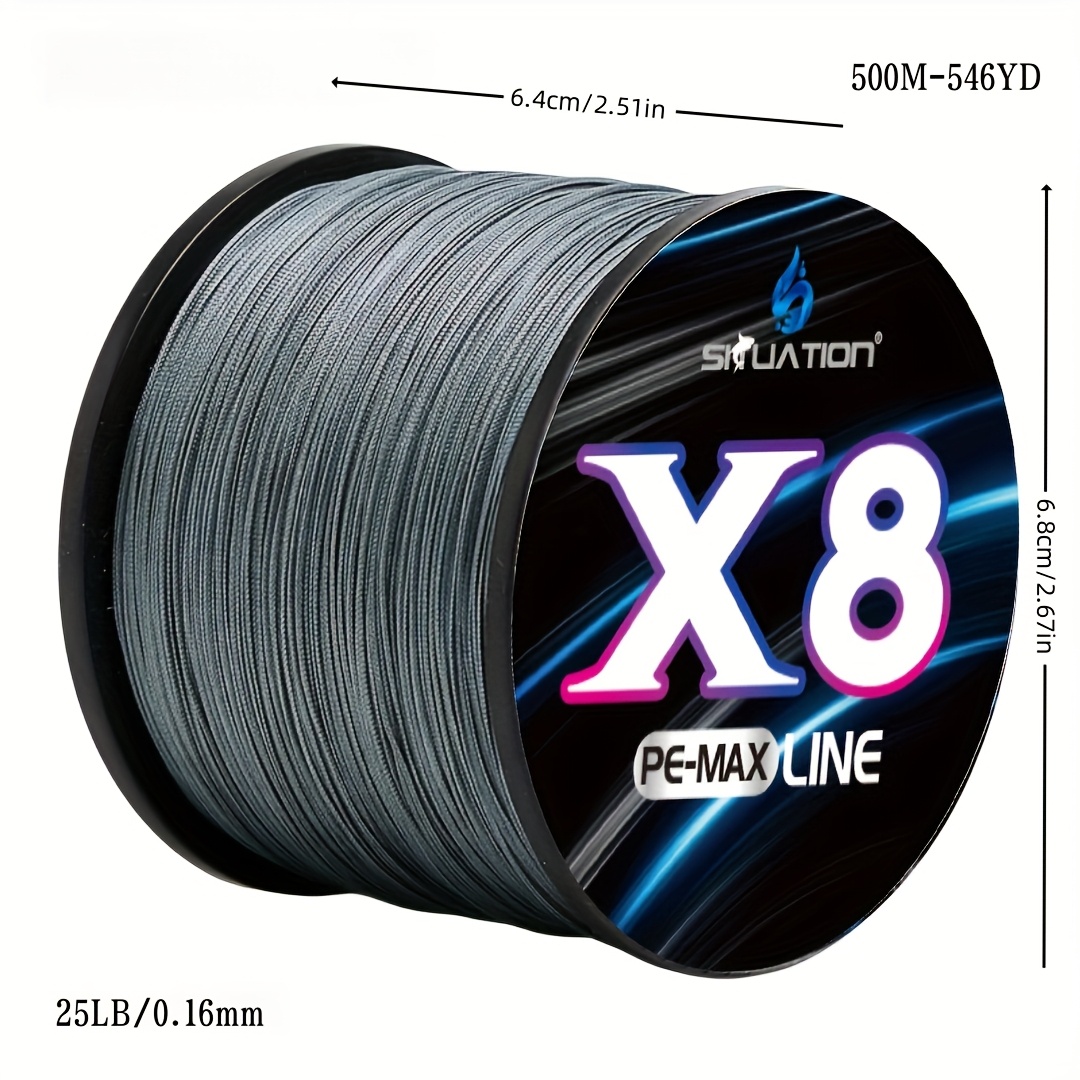 Image of 1pc 8 Pe Braided Wire, Wear-resistant Fishing Line (100/300/500m), And Fresh Water Fishing Line Woven , Strong Tension (25-90lb)