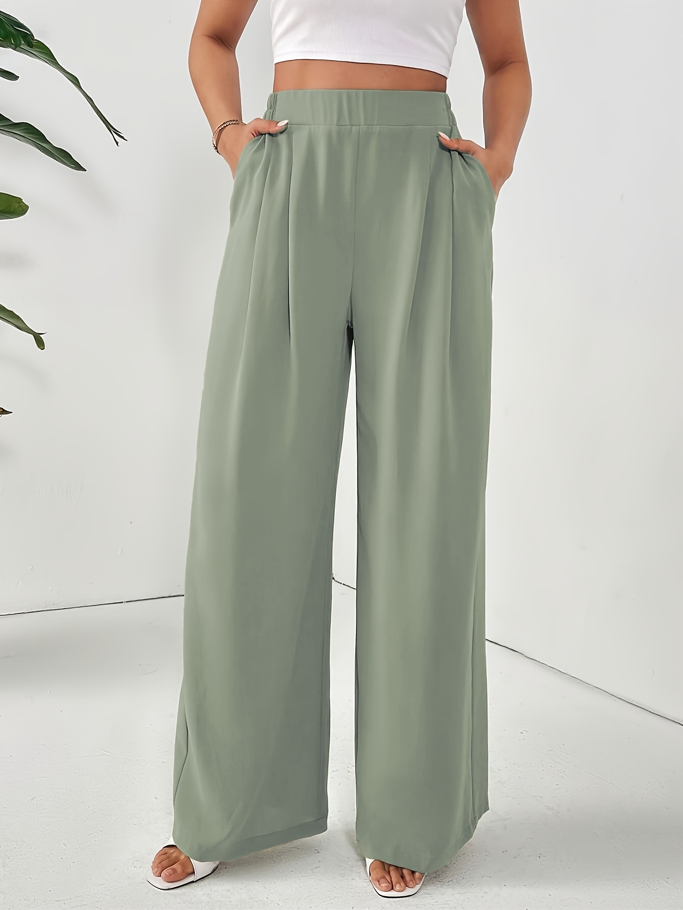 emerald green sparkly bridesmaid dress Freedom Flex Slim Straight Leg Dress Pants for Tall Women in Olive 8 / Tall / Olive