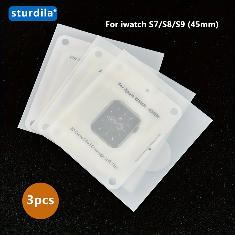 3pcs Sturdila Watch Screen Protector For Series 8/9/ultra - 3h Hardness Tpu Film, Full Coverage, Scratch-resistant, Hd Clarity