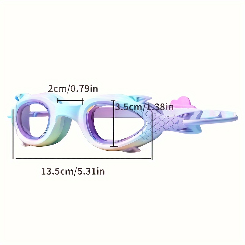 Children's Swimming Goggle and Silicone Cap, Cartoon Design, Anti-fog Clear Vision for Boys and Girls, Professional Water Sports Swimming Equipment