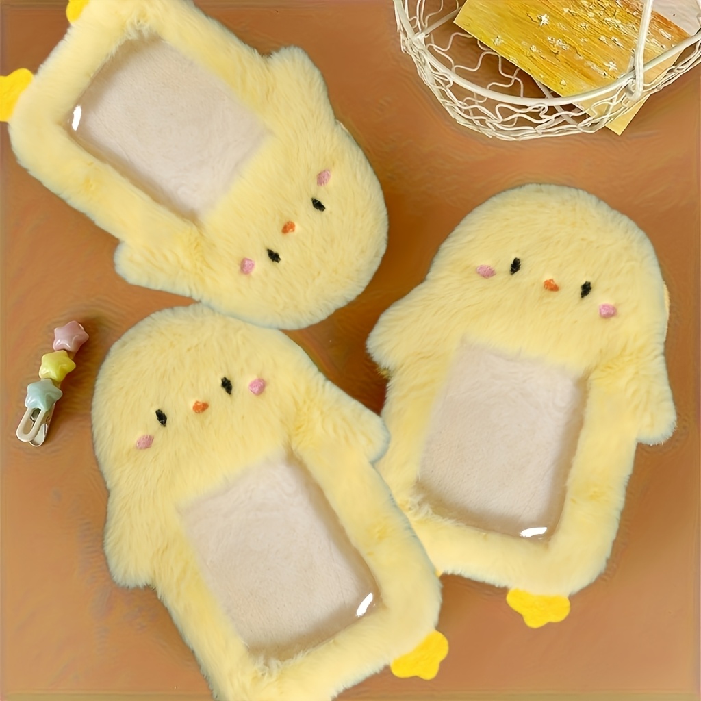TEMU Cute Dumpling-style Plush Card Holder, K- Card Case Protector Bag Pendant Keychain Stationery