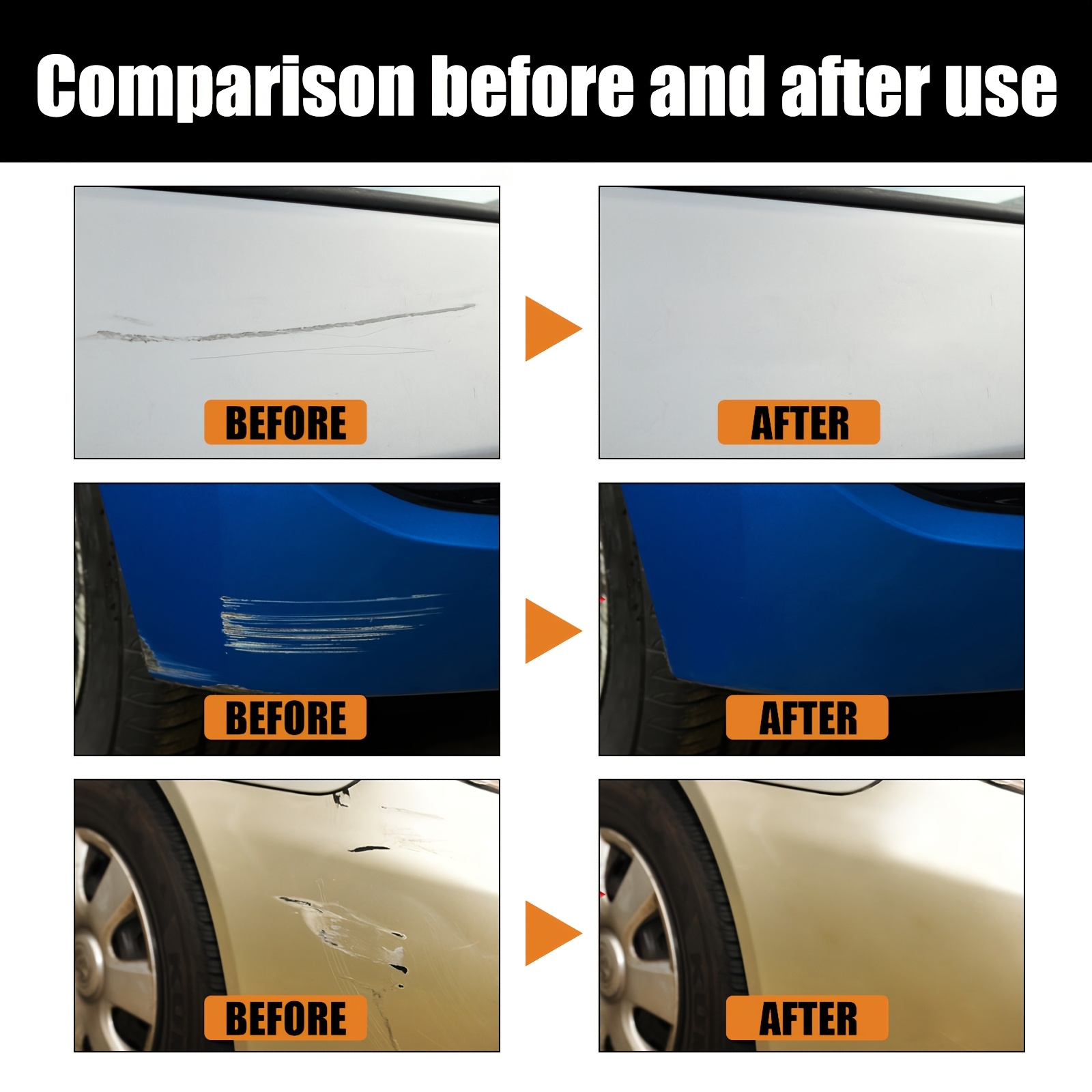 car scratch wax for paint repair this product scratch removal wax a cleaning sponge and is designed to fix scratches on your vehicles polishes and refurbishes the coating Product details 3