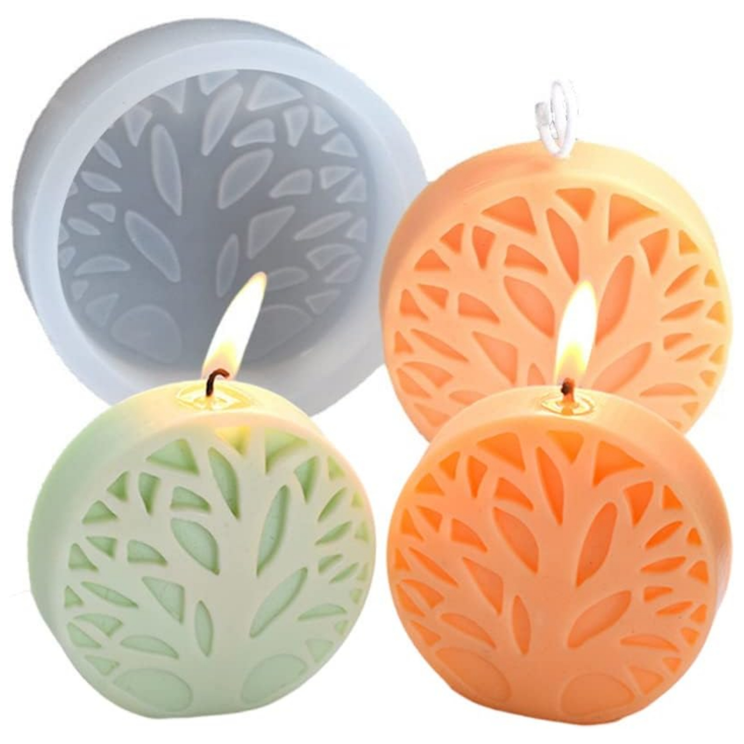 

1 Pcs Of Tree Of Life Candle Silicone Mold For Making Scented Candles, Soaps, Resins, Plaster, Clay And Other Craft Decorations