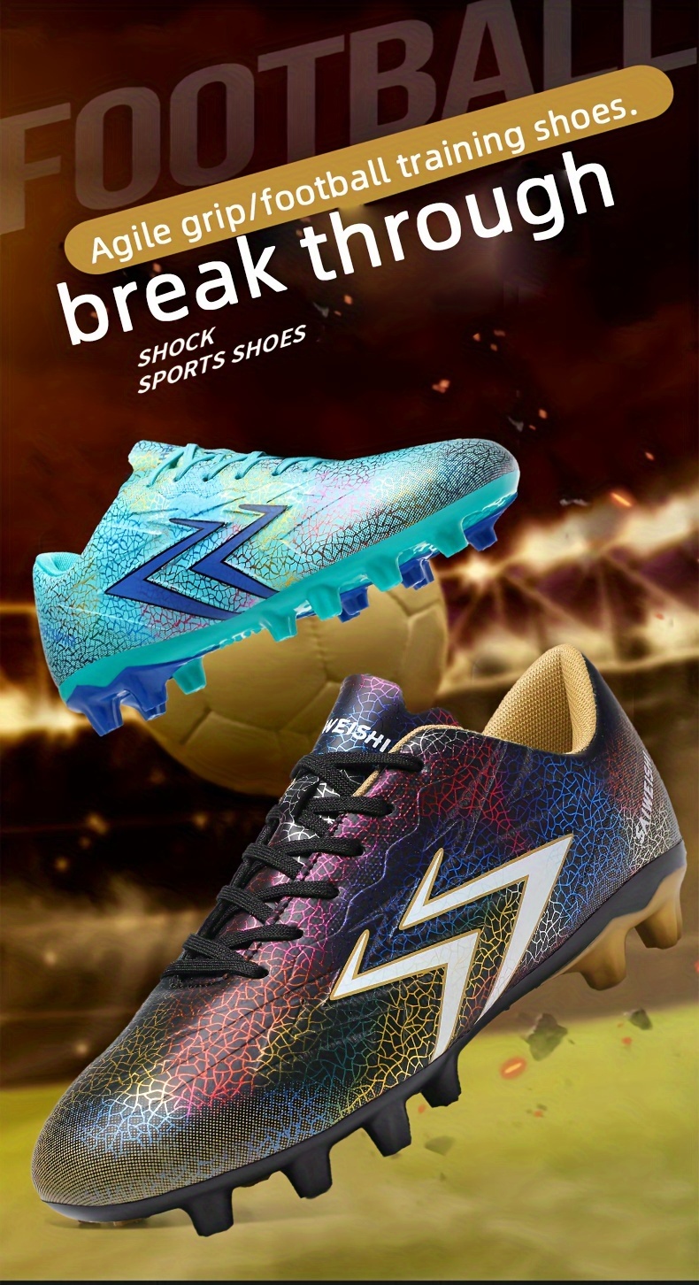 Synthetic Soccer Cleats with TPU Sole, Lace-Up Athletic Shoes BURUDANI Men Soccer Shoes Football Sneakers Soccer Outdoor  main image 2