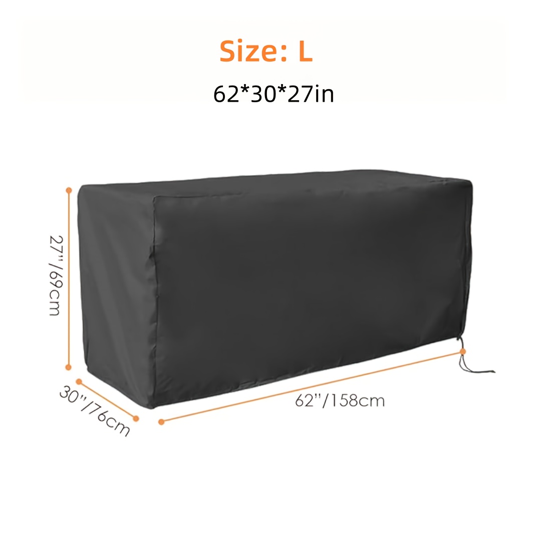 1pc Outdoor Storage Box Cover, Patio Storage Bench Deck Box Cover, Courtyard Deck Box Cover, , (cover ), Box, Cabinet, Rack For Outdoor Storage