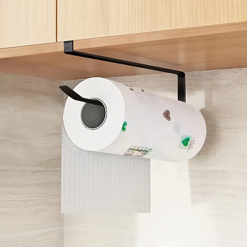 Image of 1pc Iron Cabinet Storage Hook, Multi-functional Row Hook, Kitchen Organizer Rack, Kitchen, Bathroom Traceless Nail-free Hook, Utility Hooks