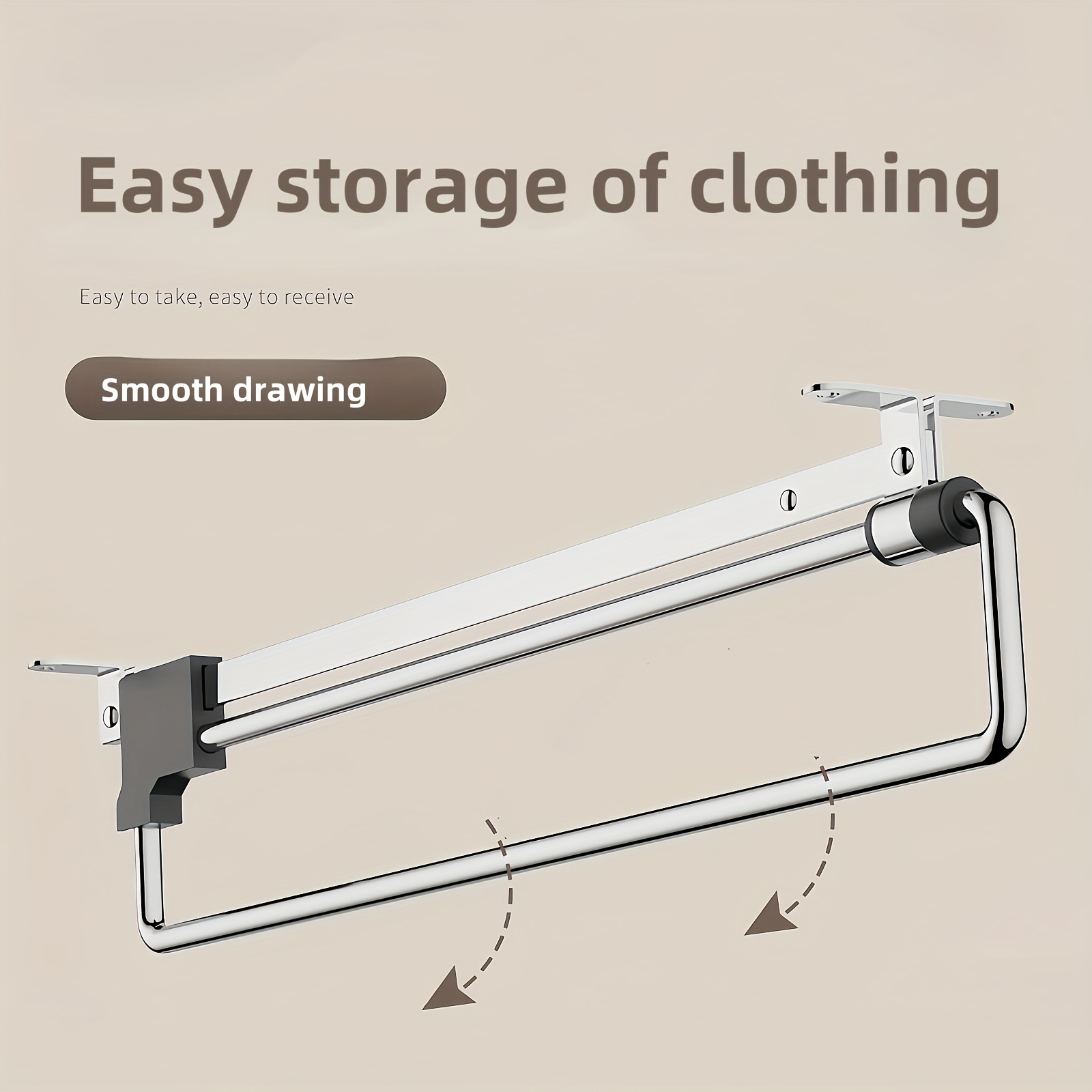 1 шт. регулируемый стальной стержень для шкафа, выдвижной вешалка для брюк, шарфов, одежды, обуви, шляп, спальни, металлический органайзер для шкафа, полка, детали 4