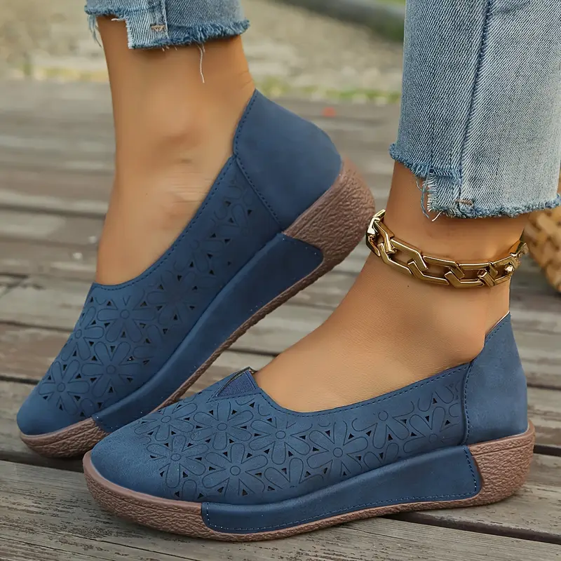 womens summer cutout flats casual walking shoes breathable hollow out loafers slip on comfort footwear fashion outdoor sandals details 1