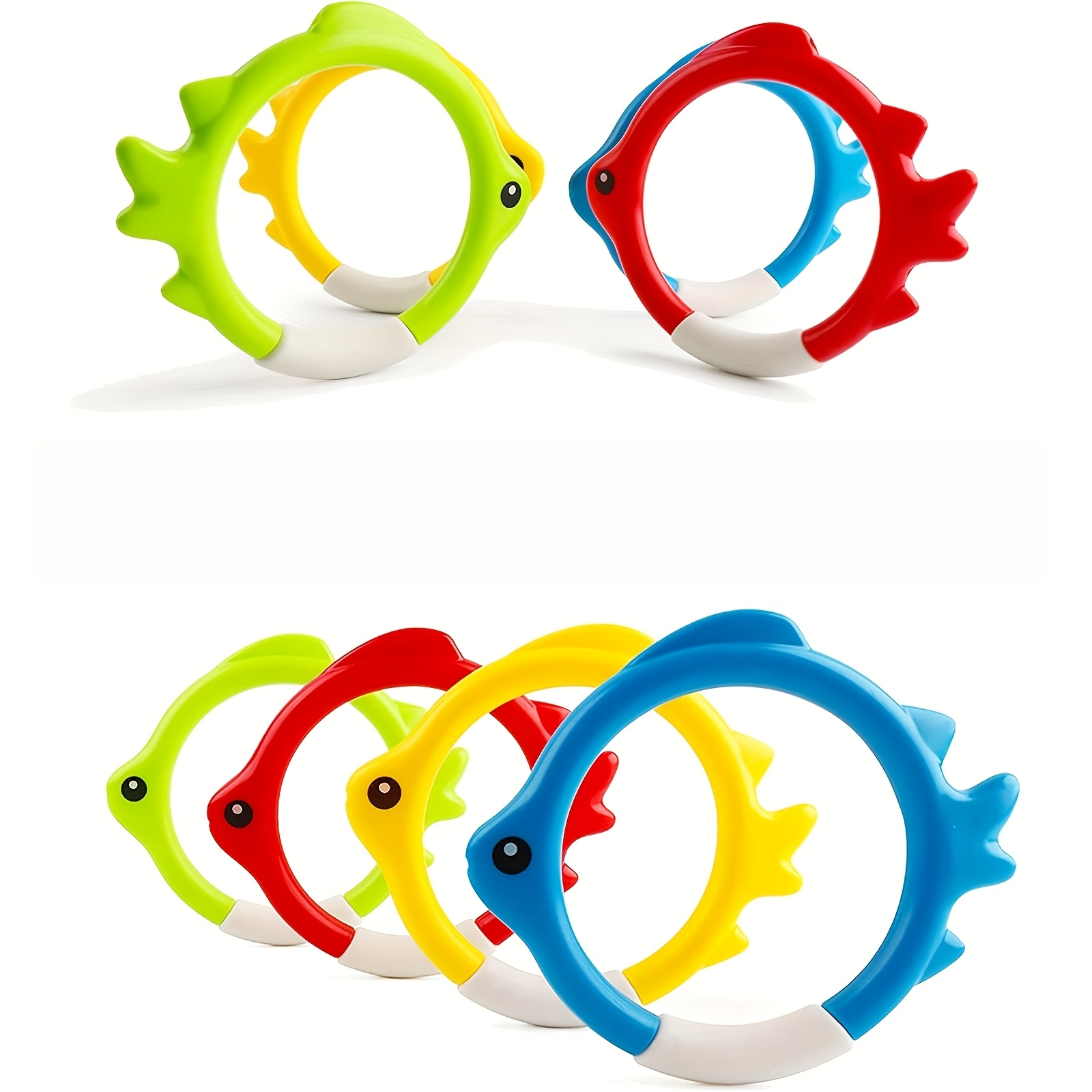 4-Color Diving Rings for Underwater Pool Games