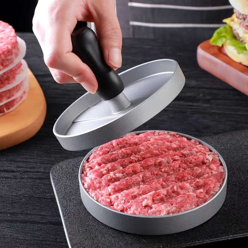 

1pc, Manual Non-stick Hamburger Meat Press For Home Kitchen, Breakfast Pancake Maker With Hamburger Meat Patty Mold, Kitchen Utensils, Kitchen Supplies, Kitchen Accessories, Kitchen Stuffs