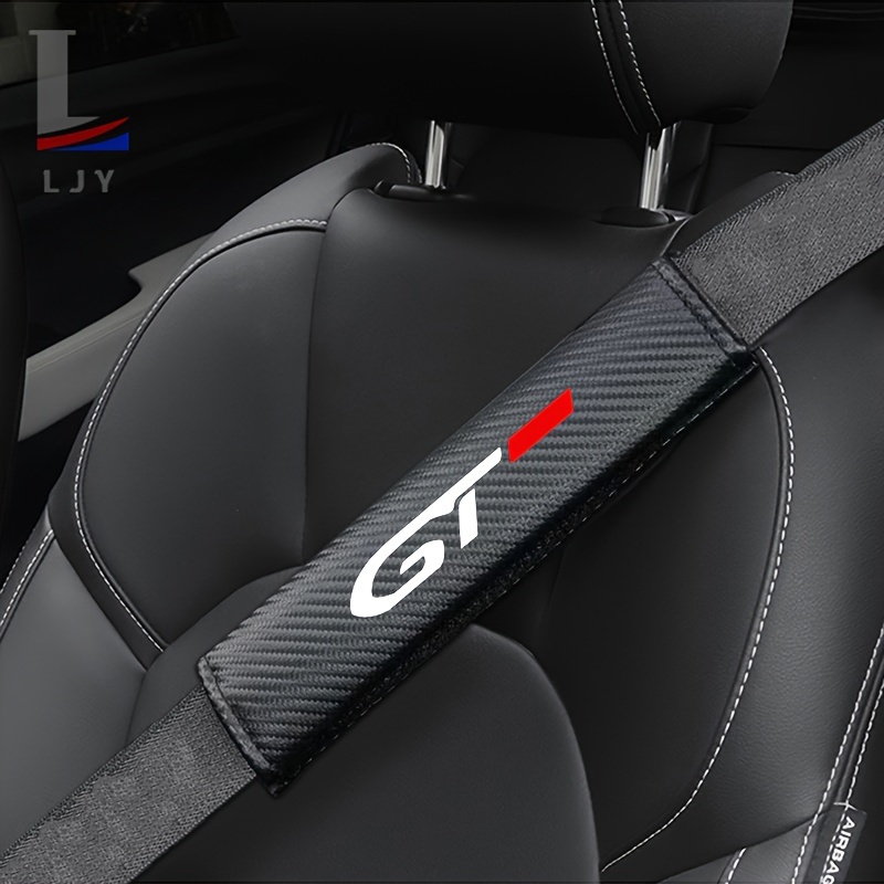 

Gt Logo Pu Leather Seat Belt Protector For Peugeot Gt, Rcz, 308, 508, 3008, 5008 Cars - Right Side