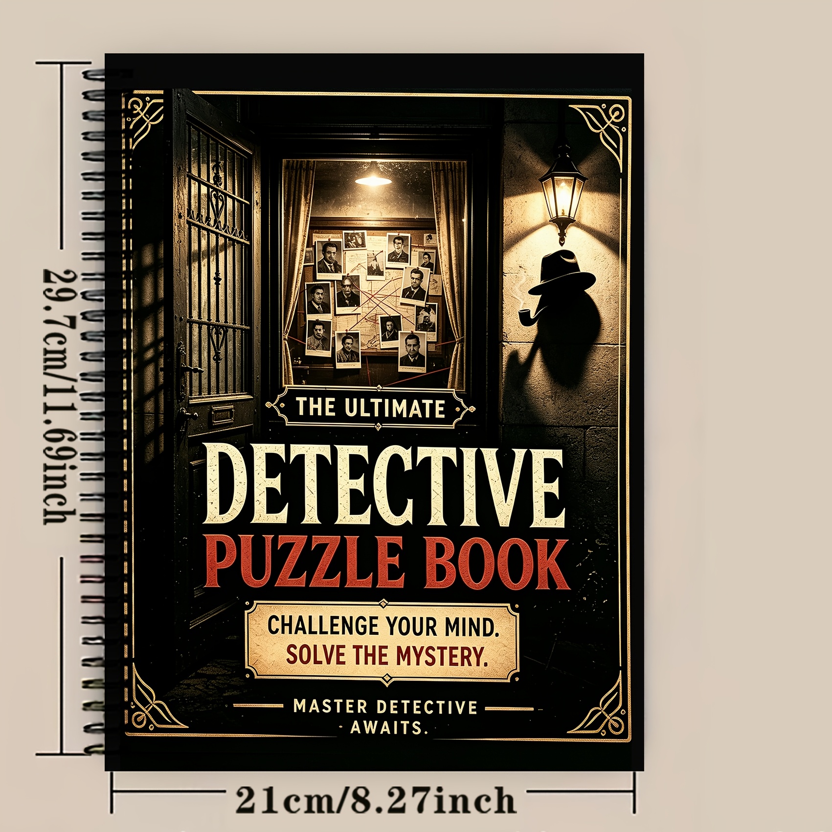 TEMU -themed Adult Detective Word Book With A Cool, Minimalist . Great For Office Workers And Mystery Novel Fans, Relaxing Solo Time And Stress, And