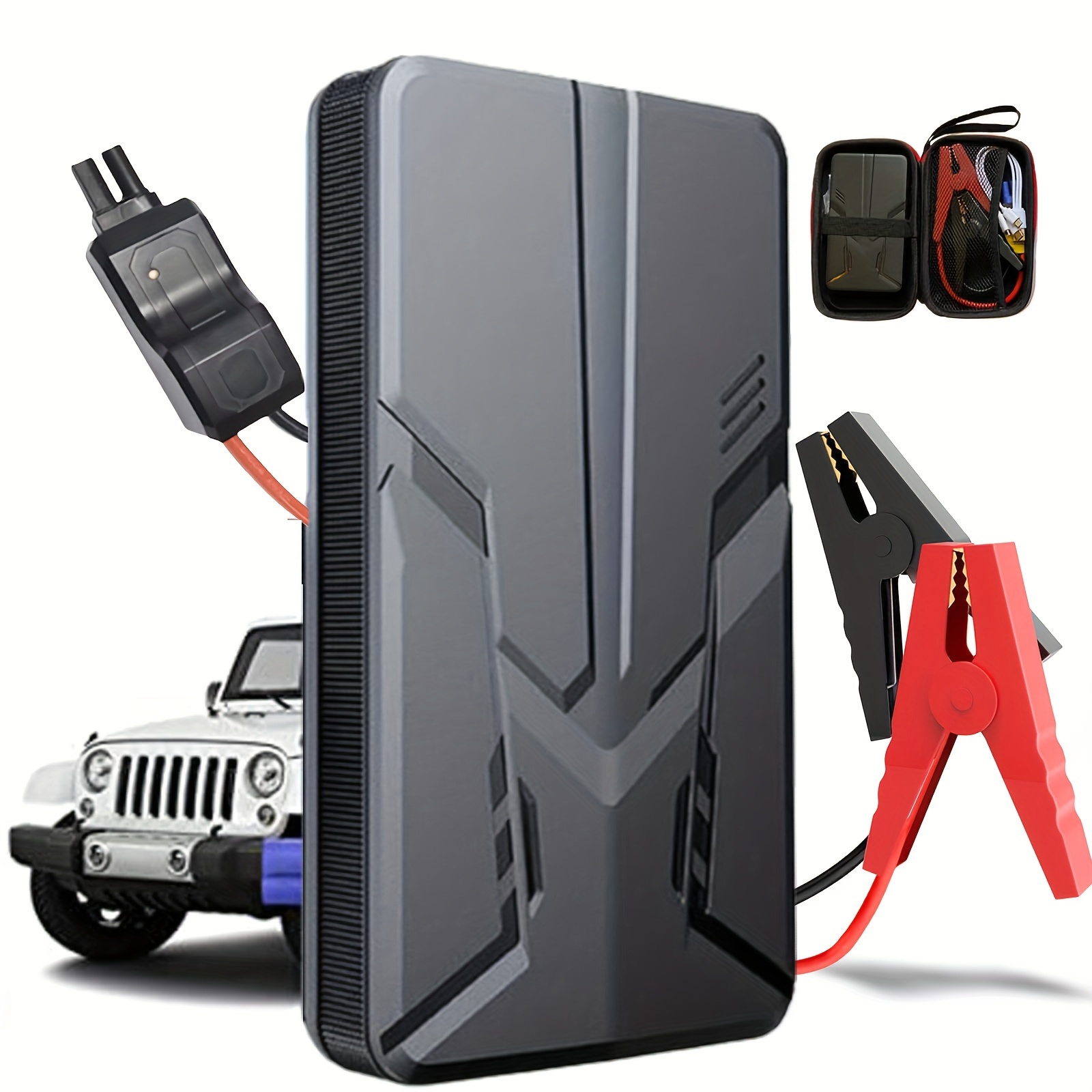 car jump starter 30000mah power bank led light portable car Temu