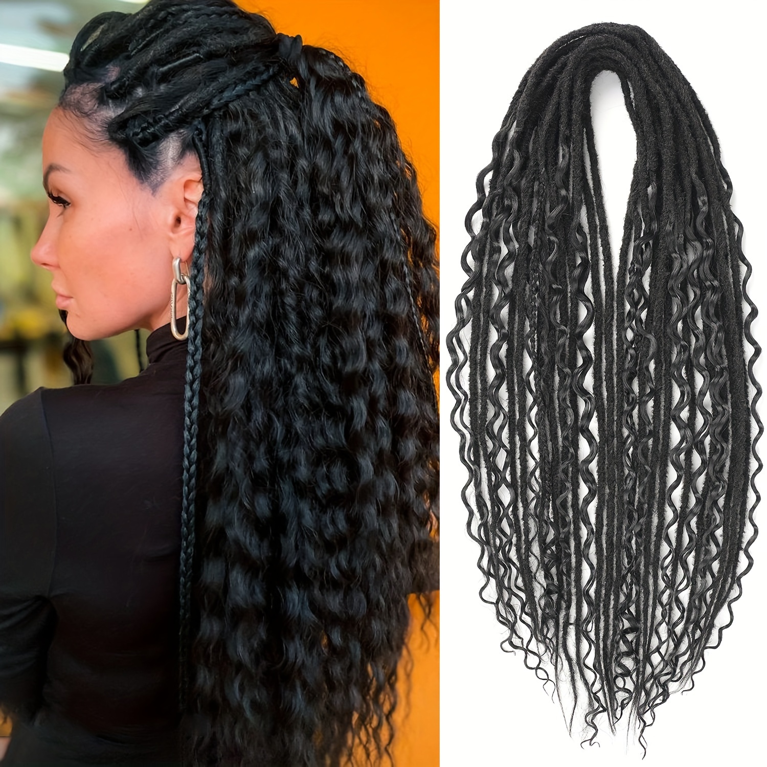 double ended dreadlock extensions sold on Temu United States display picture 3