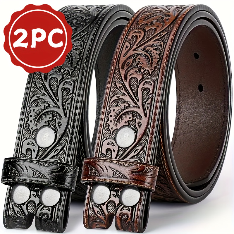 

Genuine Split Leather Belt - 1/2-pack, - Suitable For Men And Women, Cowboy And Cowgirl Gear - Sturdy And Fashionable - Inner Adventurer