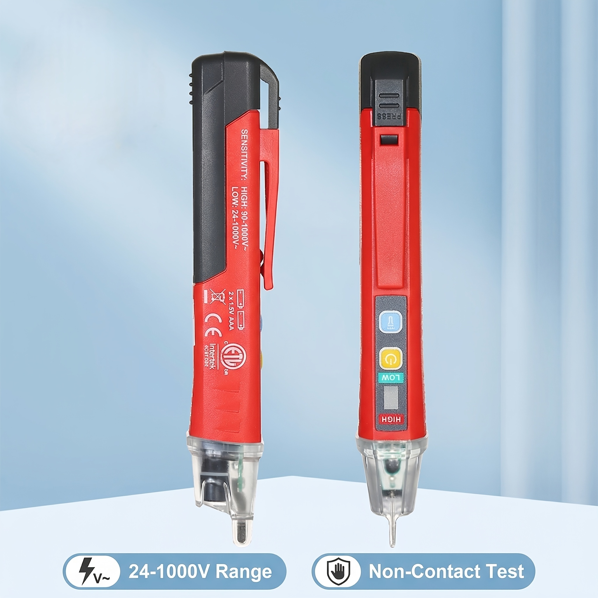 TEMU Uni-t Non-contact Ac Voltage Detector Ut12d 24v- Indicator Pen Electric Pencil Stick Socket Voltmeter Tester