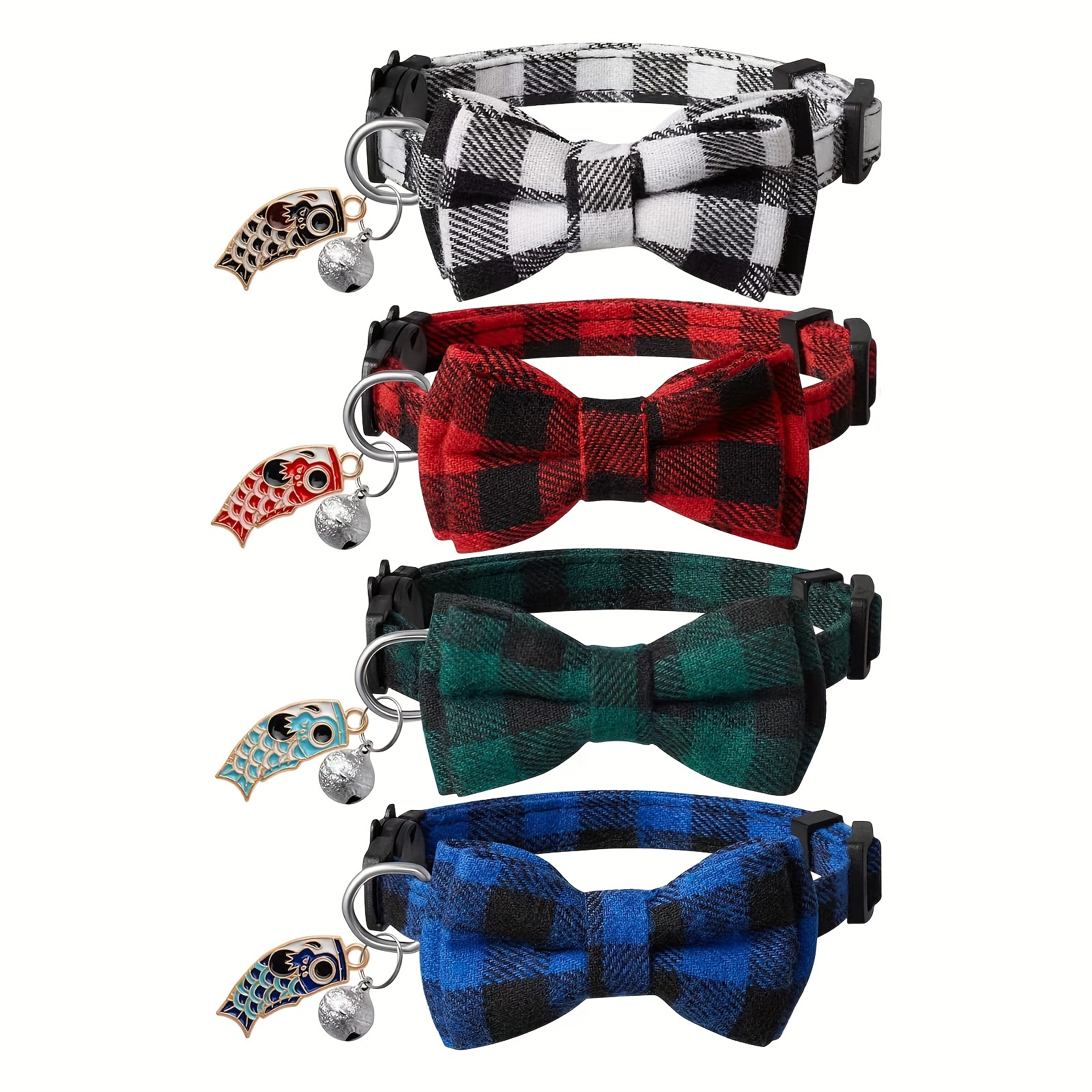 

4 Small Cat Collars And , For Boy , 7-12inch, , , Accessories