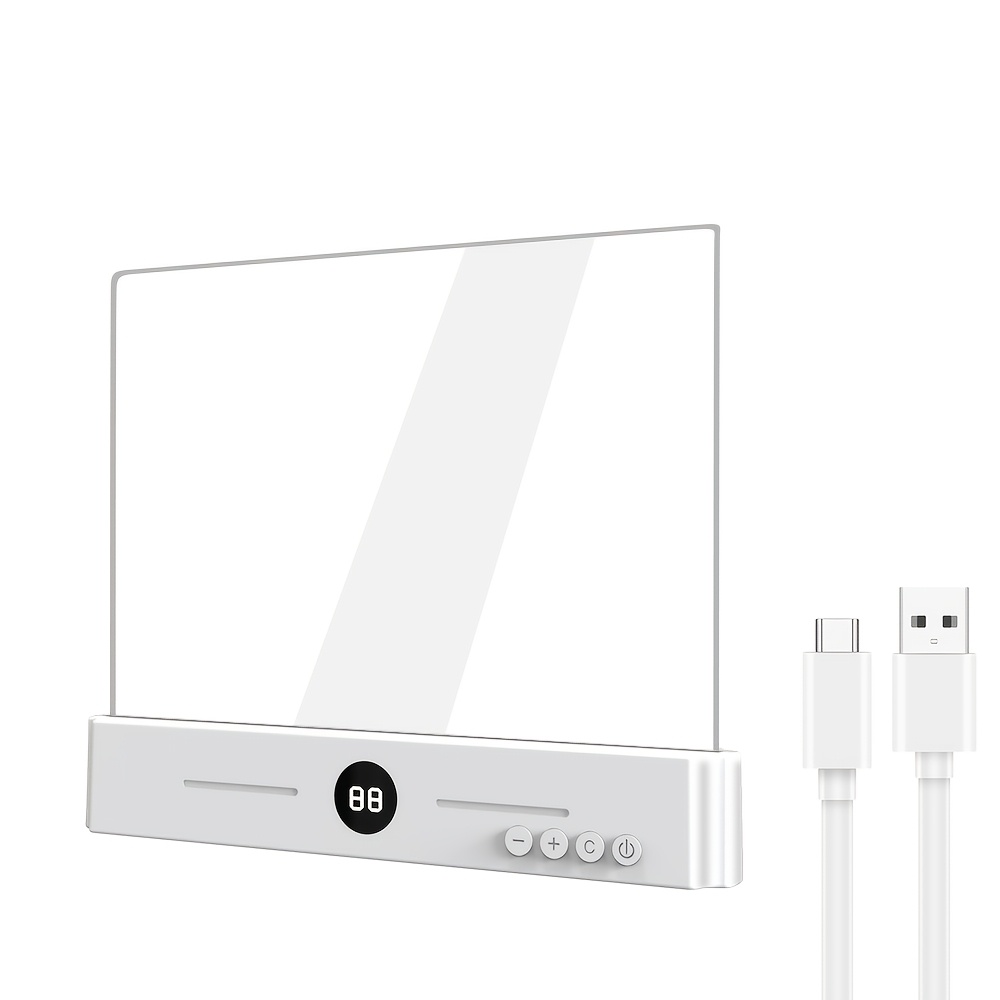 Book Light, Rechargeable Clear Led Flat Reading Light With 3 Colors And Timer, Dimmable Panel Plate Lamp Book Full For Reading In Bed At Night, Holiday Gifts For Readers