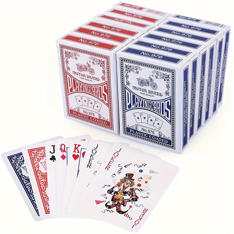 

6pcs Premium Playing Cards Set - Standard Size, , Euchre & Canasta Games - Paper Material, Assorted Colors