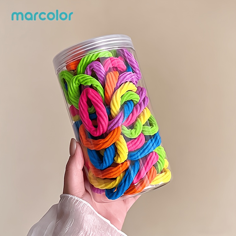 Image of 59pcs Fashion Korean High-elastic Seamless Hair Ties For Women, Durable Adult Easy Rubber Bands For Hair, , Black, Morandi Colors, Multicolor Mix, Suitable For Daily Use - [marcolor]