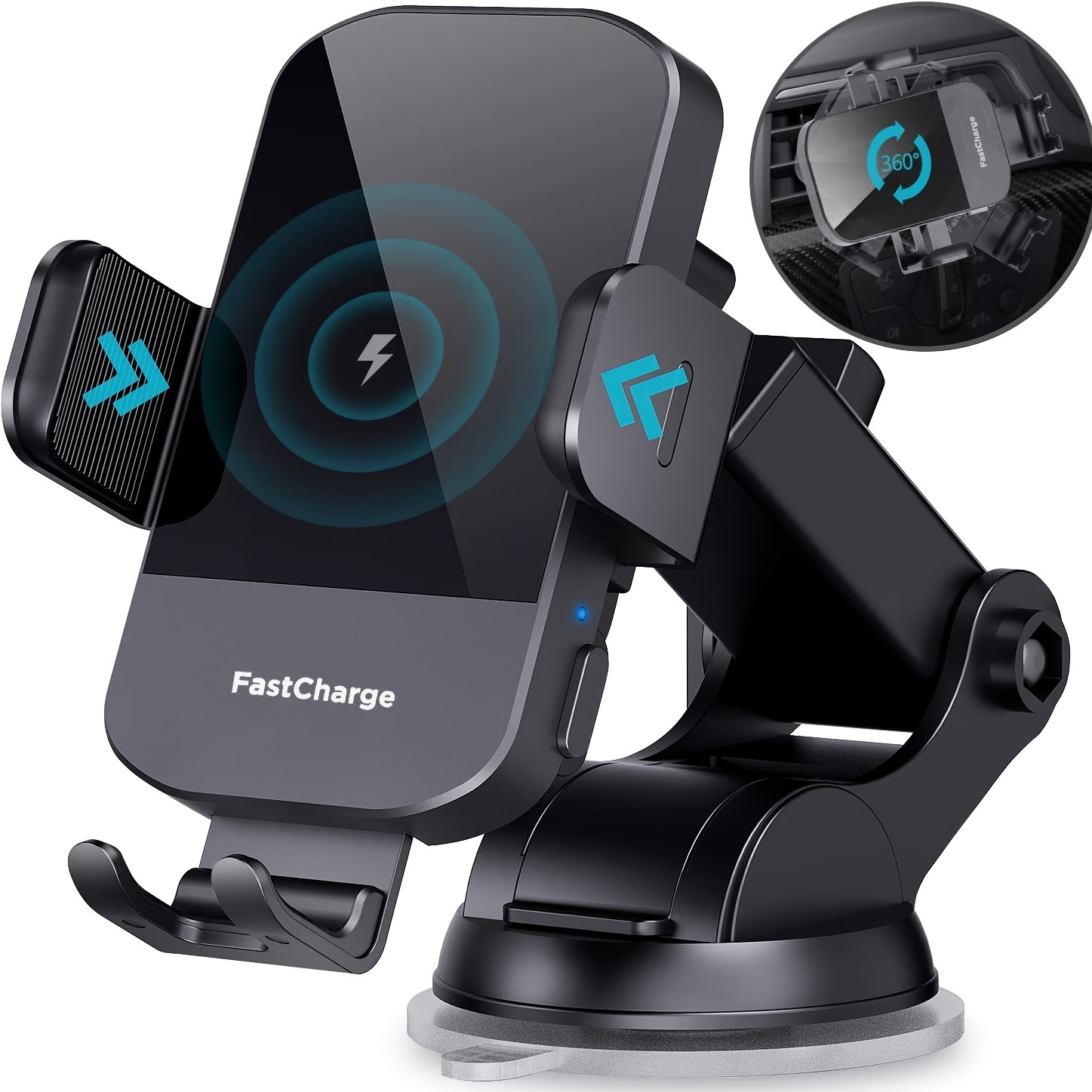 

Wireless , 15w Fast Charging Auto Clamping Phone Mount Phone Holder Fit For Iphone 14/13/12/11 Pro/max/xs, For Samsung Galaxy S23
