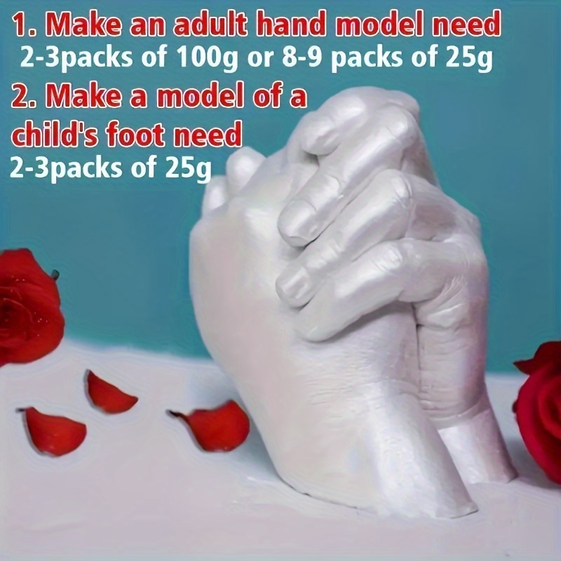 1set couples hand model set diy souvenir 3d model cloning three dimensional hand model of hands and feet valentines gifts details 7