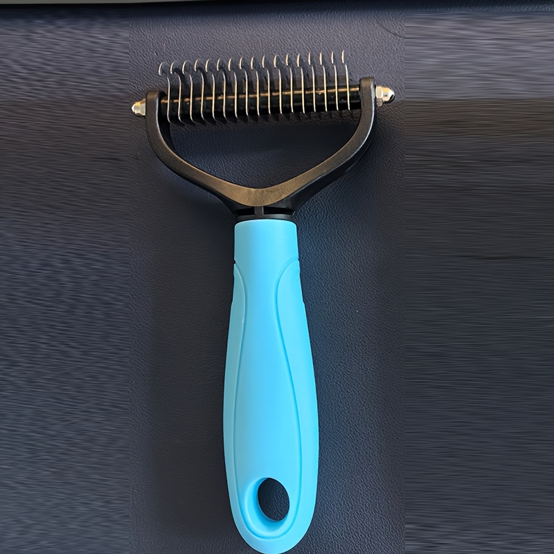Image of Pet Grooming Rake - Double-sided Deshedding Dematting Tool, Rake For , Extra-wide Dog Grooming Brush & Deshedder Comb For Long Hair, Reduces Shedding 95%