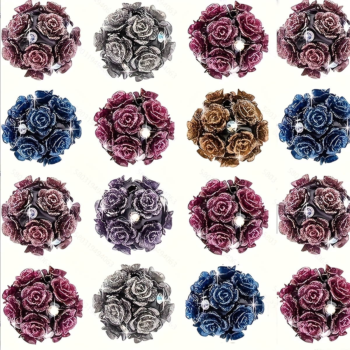 

20mm Acrylic Flower Ball Beads, 4/6pcs - & Bead Assortments For Jewelry Making Kits Charms Diy Beading Supplies Bracelet, Phone, Pen, Bag Accessories And Decoration