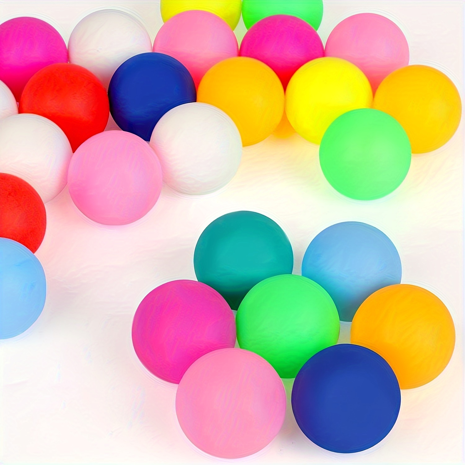 

28pcs Vibrant 40mm Pong Balls - Games, Arts & Crafts, And - Pp Material - Ideal For Halloween, Christmas, Valentine's, Thanksgiving, Day