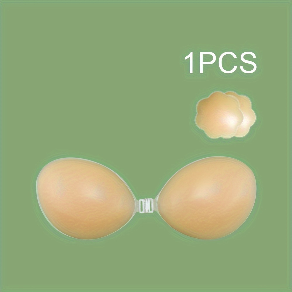 Reusable Push Up Buckle Front Nipple Covers & 1 Pair Nipple Stickers,  Strapless Invisible Self-adhesive Breast Lift Pasties, Women's Lingerie &  Underw