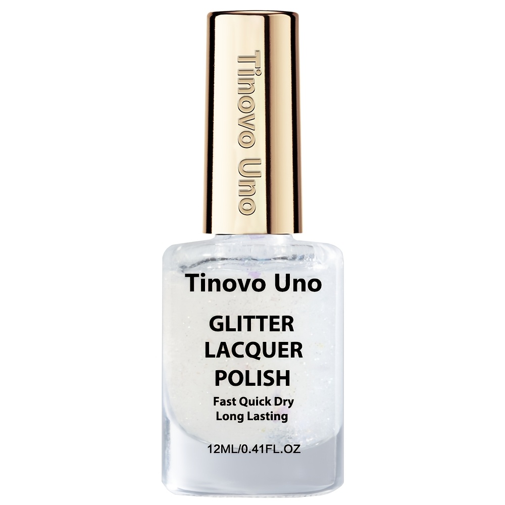 Image of Tinovo Transparent Glitter Nail Polish, Quick-drying, Long-lasting, Shiny End, Alcohol-free, Suitable For All Nail Types, Compact And Exquisite, Easy To Carry