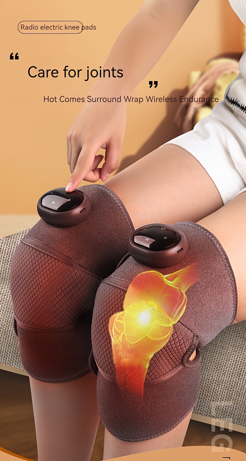 Cordless Knee Massager Shoulder Brace With Heat, 3-in-1 Heated