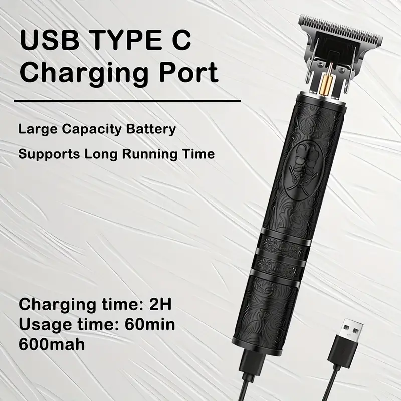 mens grooming kit usb rechargeable electric foil shavers hair clipper with precision trimming styling tool limit comb ideal holiday gif Product details 5