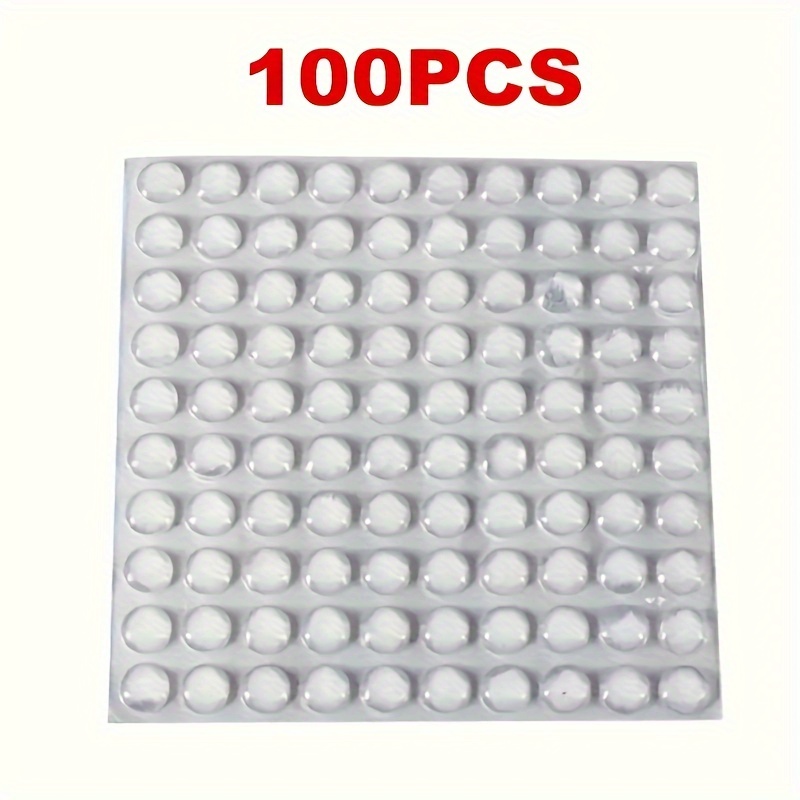 Image of 100pcs/200pcs Silent Protective Self-adhesive Transparent Pads, Wear-resistant Non-slip Shock-absorbing Spacers, Furniture Anti-collision Cushion Pads