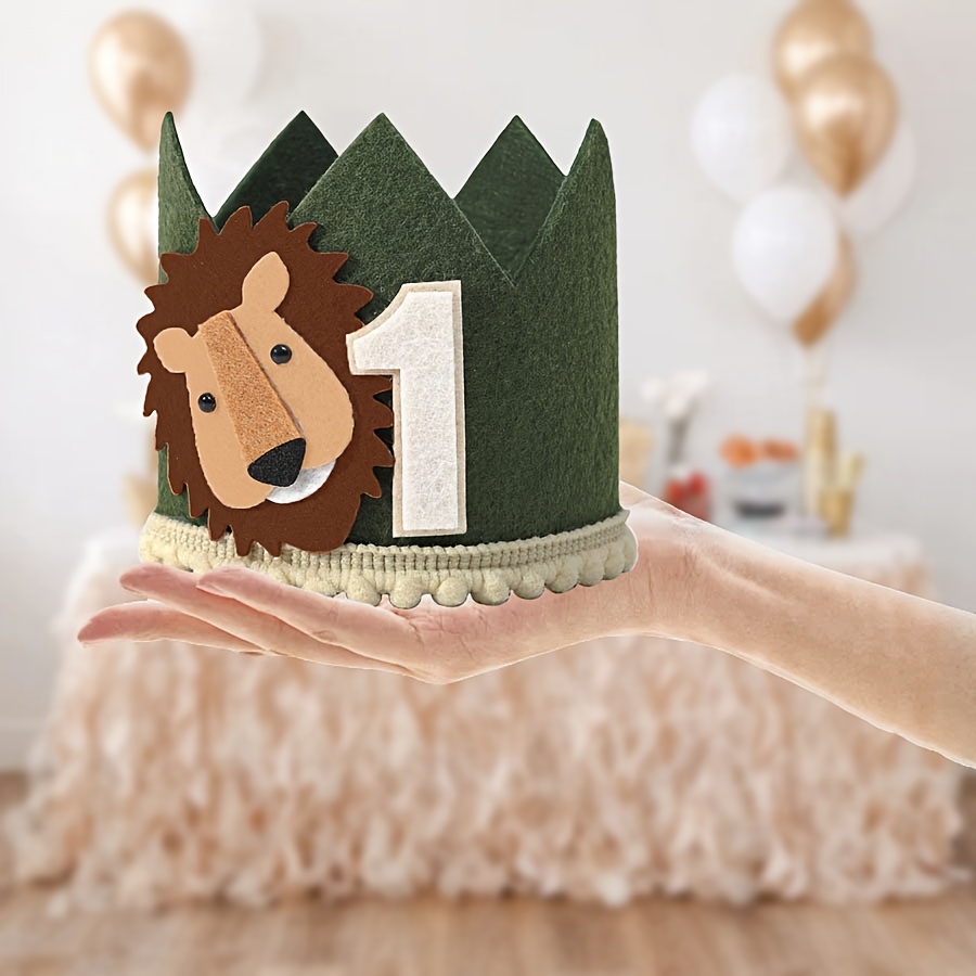 thumbnail image 2 of FveVqe 1st Birthday Hat Boy, Adorable First Birthday Hat Of Boy Lion Party Decorations For Boys & Girls, Comfortable & Adjustable, Perfect Photo Prop & Celebration Accessory 2 of 13