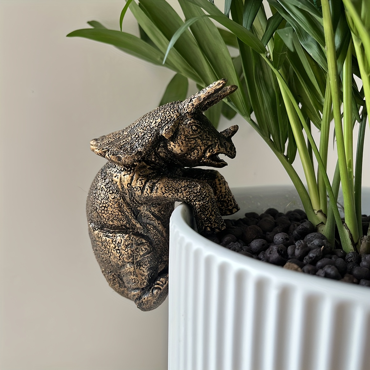 1pc Dragon Planter Buddy, Resin Decor, No Battery Needed, Dinosaur Theme, Perfect Gift For Dinosaur Enthusiasts, Age 14+
