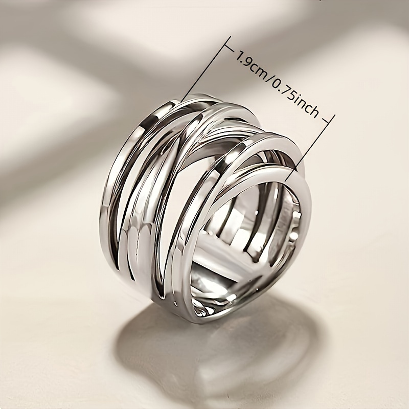 Intertwined Band Ring for Men and Women in Various Colors