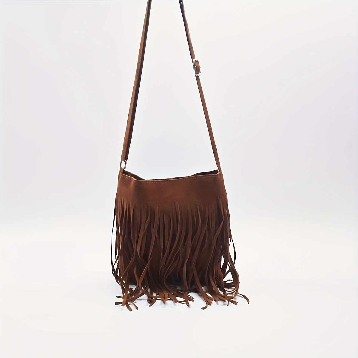 Crossbody Bag Vintage Tassel Bohemian Style Commuter Pu Bag