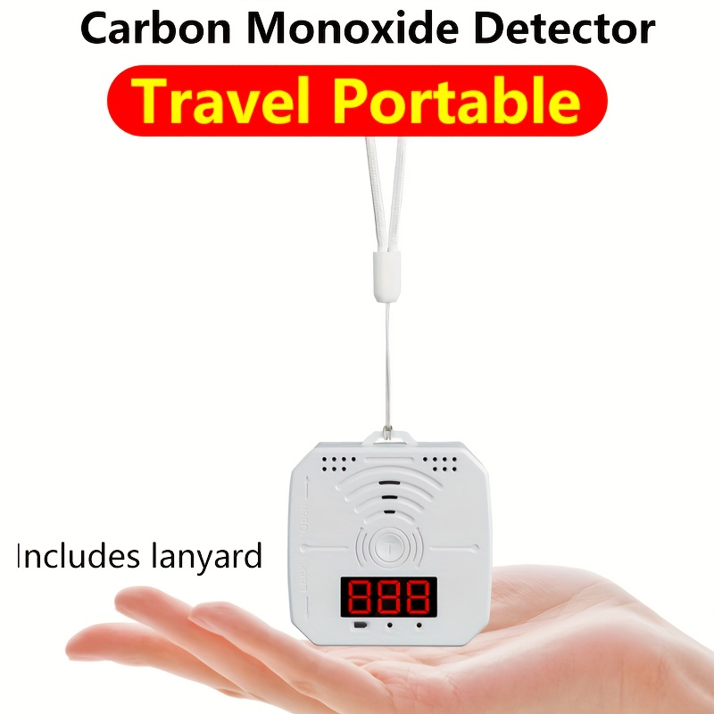 this portable carbon   detector is designed for travel with a standby time of 180 days battery operated   featuring   display real time carbon   monitoring and   audible and visual alarms Product details 1