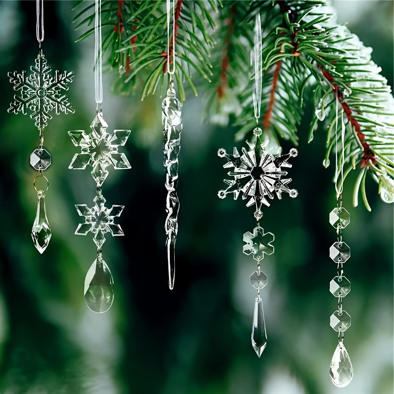 TEMU 20 Pcs Acrylic Christmas Ornament Set: , , And Decorations For Your Christmas