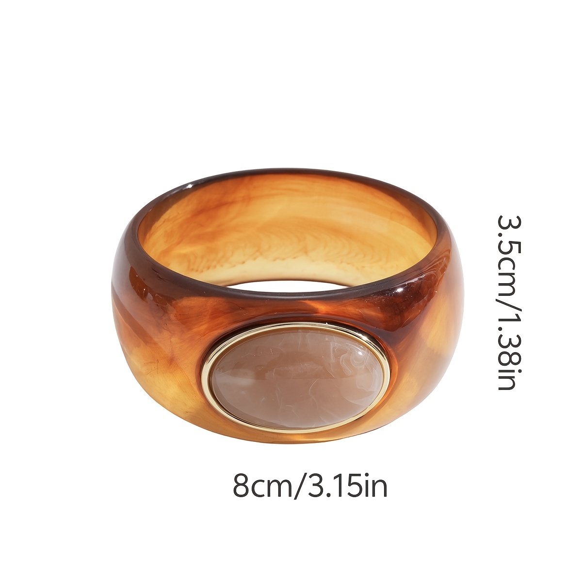 Women's Bohemian Geometric Cat-Eye Bangle, Stackable Design