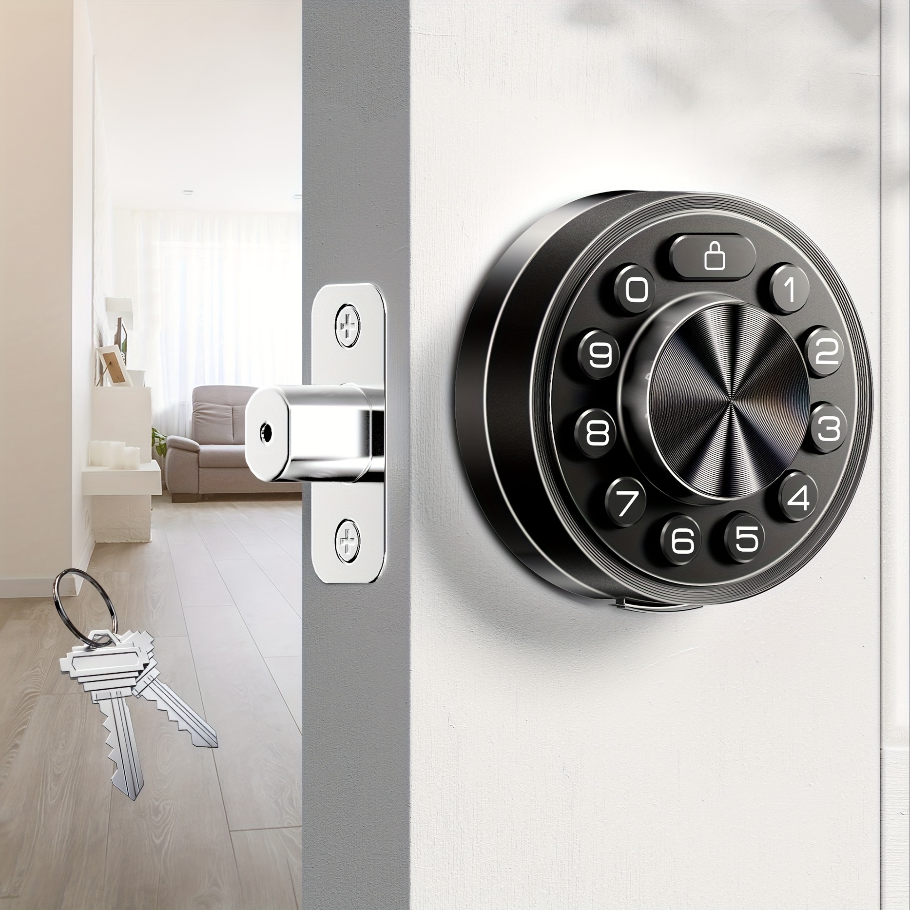 Geek Smart Door Lock With Keypad & Fingerprint - Keyless Entry Deadbolt, App Control, IP65 Waterproof For Front Door