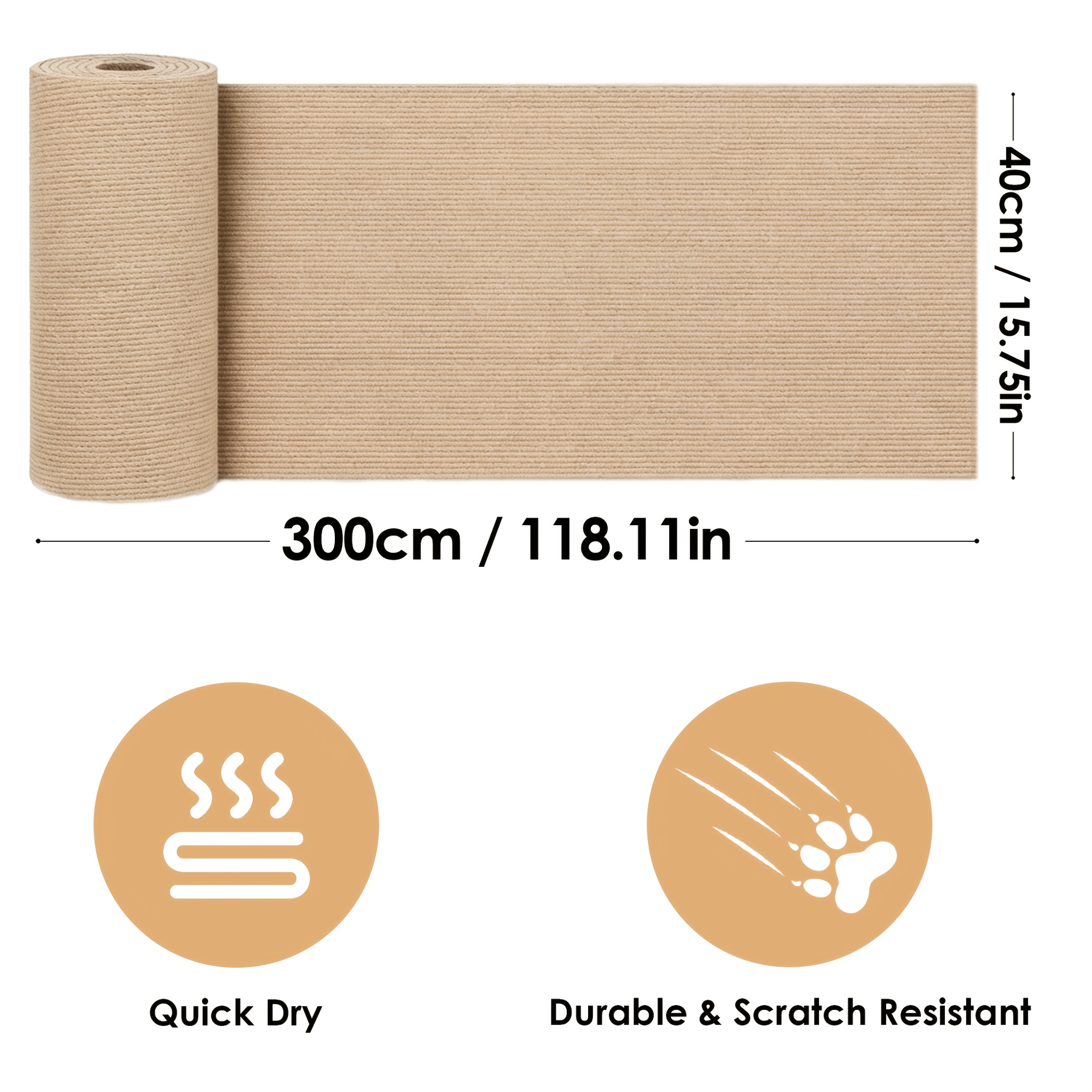 selbstklebende kratzrolle für katzen, zuschneidbare möbelschutzmatte, strapazierfähige sisal-teppich-kratzbrett für katzen, krallenschutz für wand sofa, abzieh- aufklebbare kletter-kratzmatte für katzen, langlebiger kratzbaum für haustiere im innenbereich