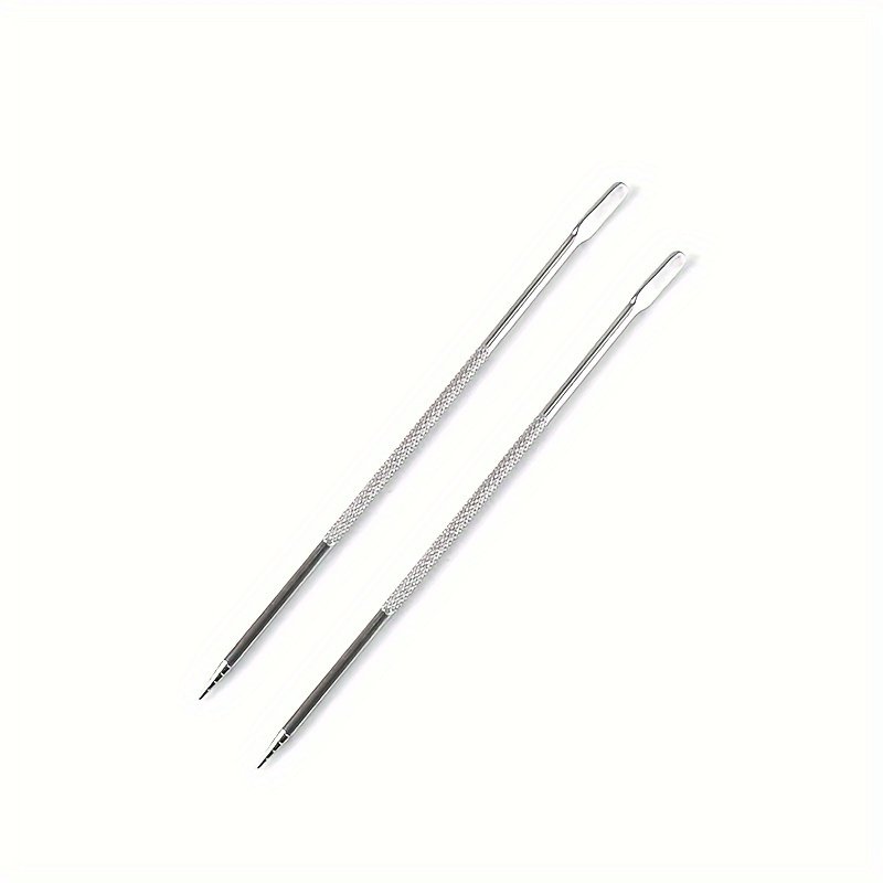 Image of 2pcs Stainless Steel Pens - Mini Barista Mixing Spoons For Cappuccino & Latte Designs, Creative Diy Coffee Sticks For Cafe And Home Use, Coffee Shop Tools | Decorative Coffee Sticks | Functional Tool
