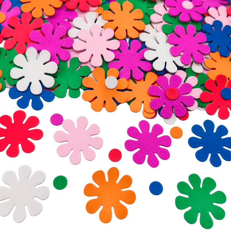 Image of 105pcs Foam Self-adhesive 3d Flower Stickers - Wall Stickers, Small Flower Stickers - Suitable For Home Parties, Birthdays, Halloween, Christmas, And Other Party Decorations, Craft Self-adhesive Paper
