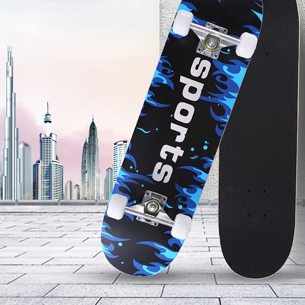 

Complete , 31.5x8 Inches, Design, Street Skating, All- Board For Teens, Boys And Girls, Beginners, Diamond Waterproof Sandpaper Non-slip Surface